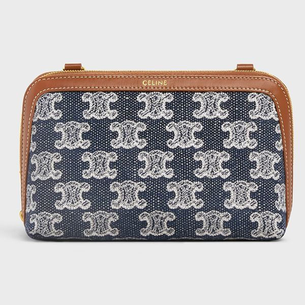 【日本未入荷】セリーヌ ショルダーバッグ 偽物★テキスタイルトリオンフ クラッチ 10E382CR1